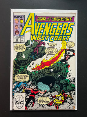 Avengers West Coast 54 Marvel Comics January 1990 Acts of Vengeance