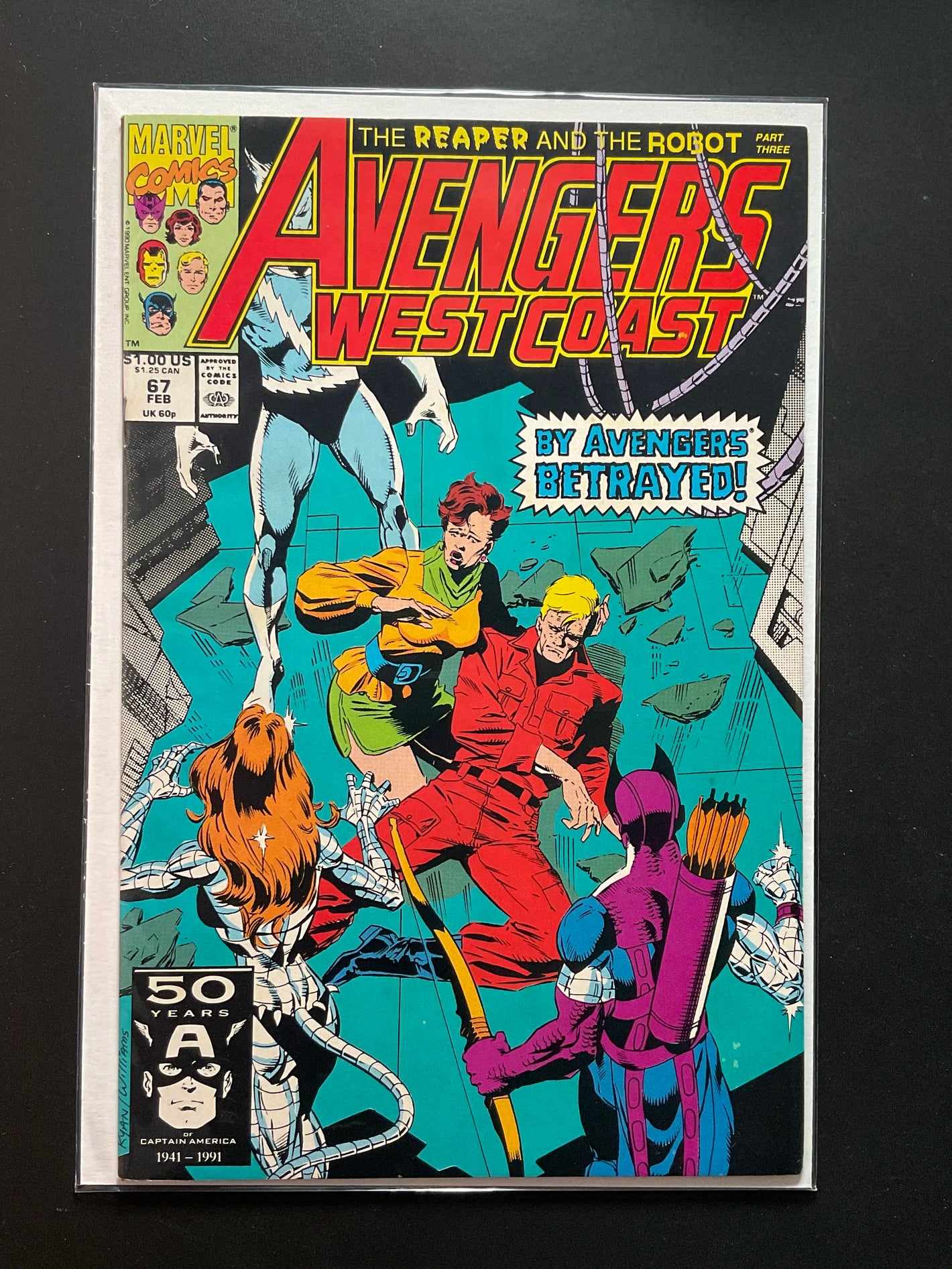 Avengers West Coast 67 Marvel Comics Feb 1991
