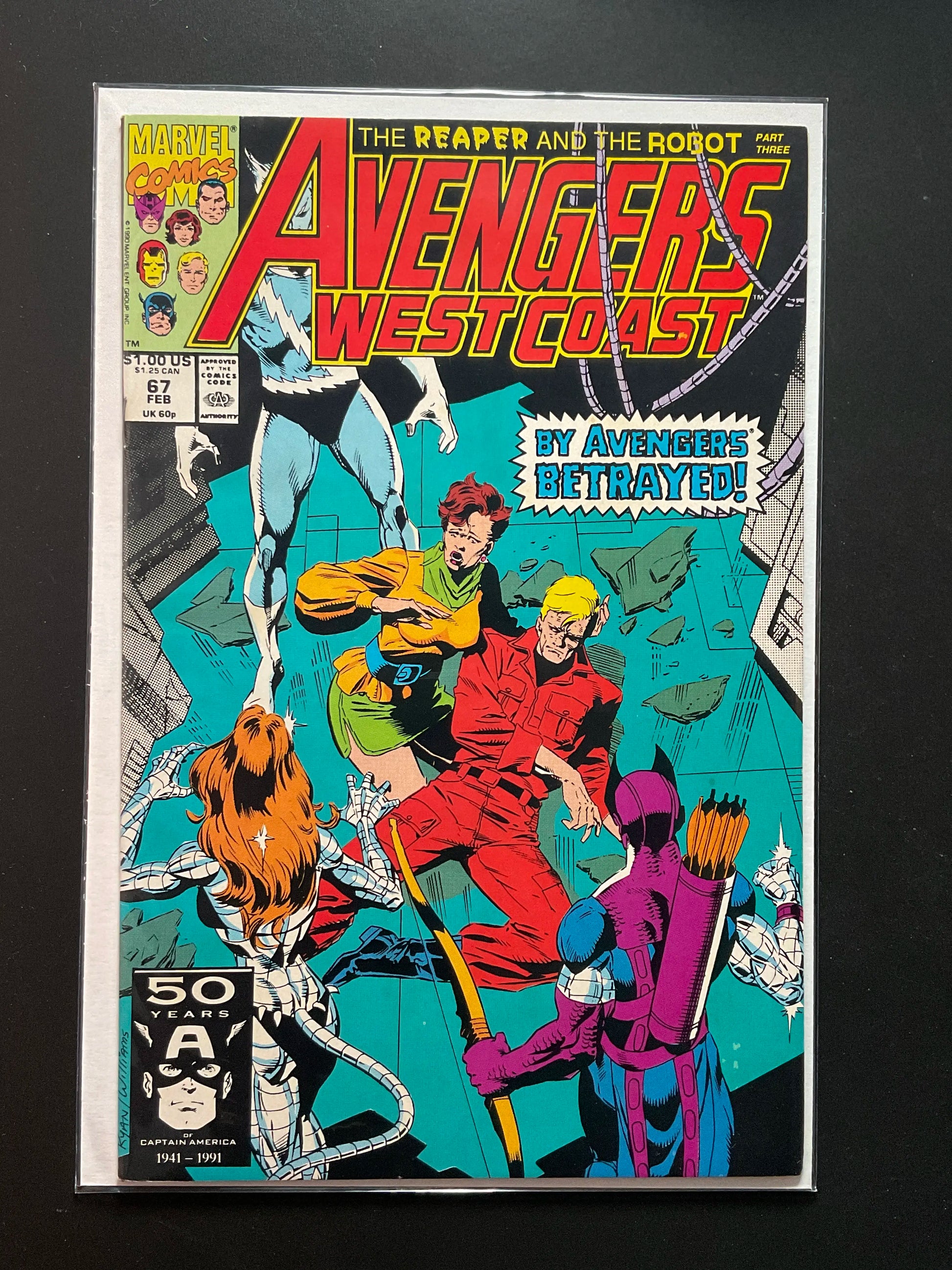 Avengers West Coast 67 Marvel Comics Feb 1991