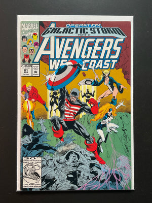 Avengers West Coast 81 Marvel Comics Apr 1992 Galactic Storm Pt 9