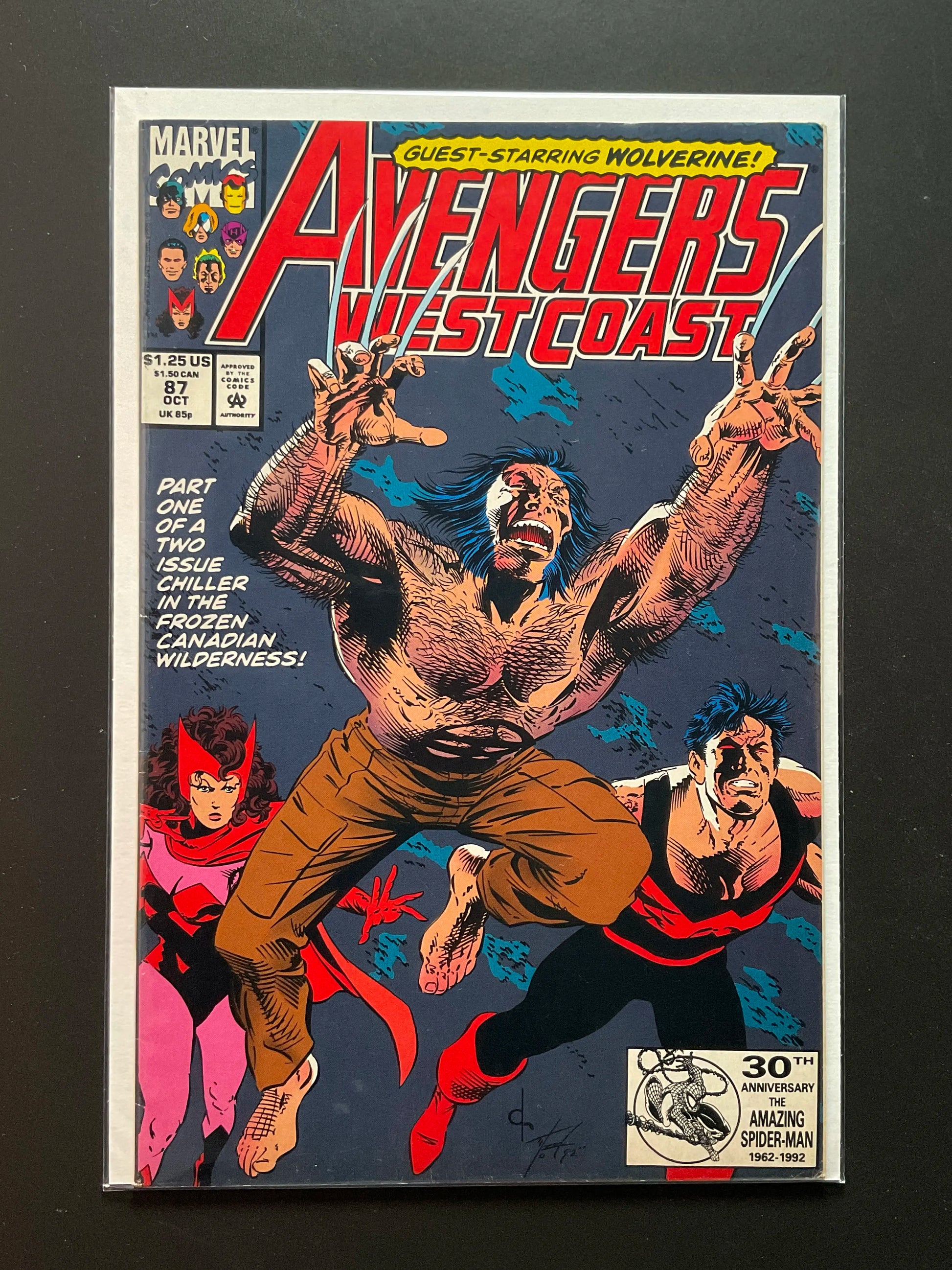 Avengers West Coast 87 Marvel Comics Oct 1992 Wolverine Appearance