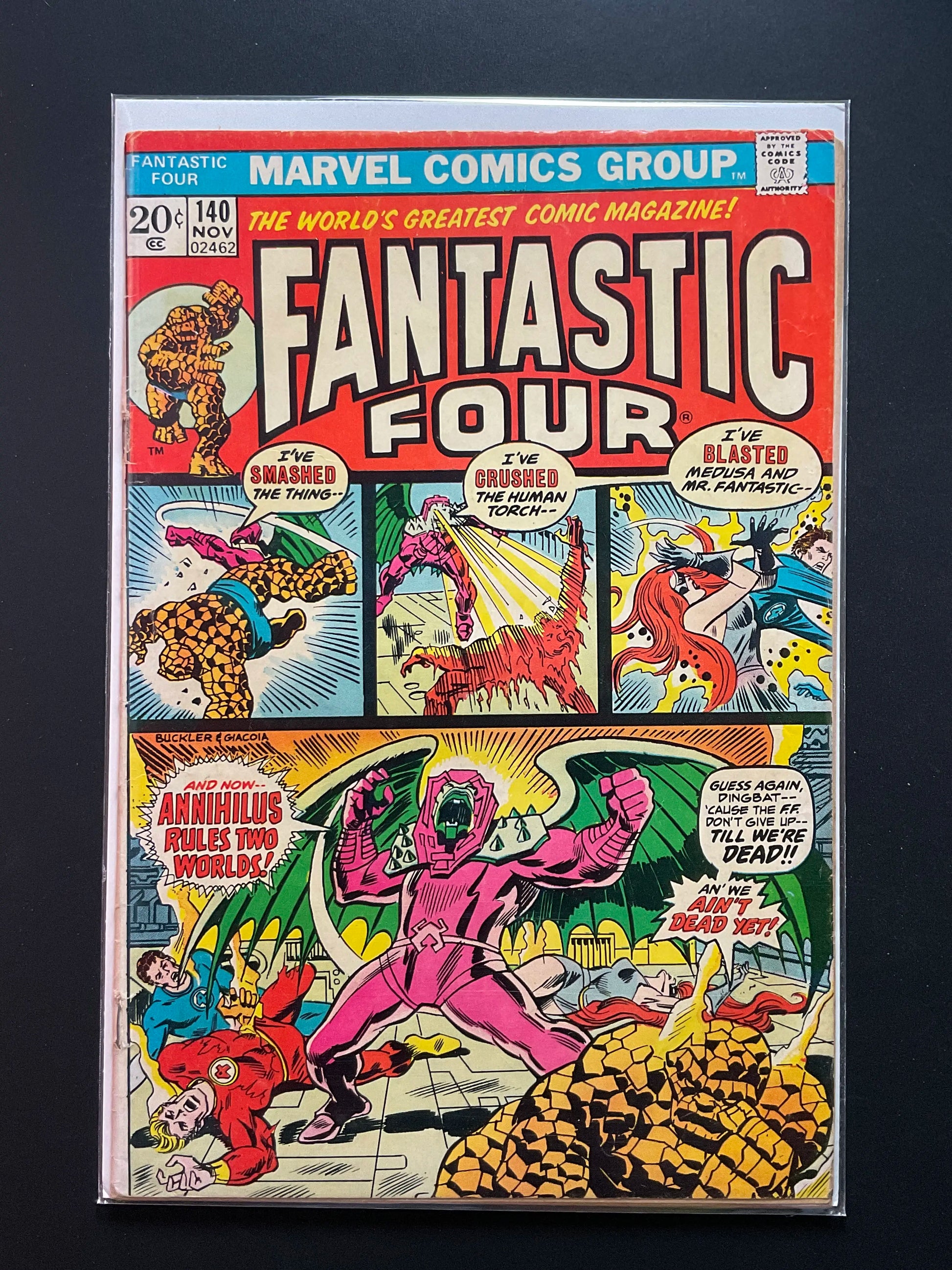 Fantastic Four 140 Marvel Comics Nov 1973 Annihilus Appearance