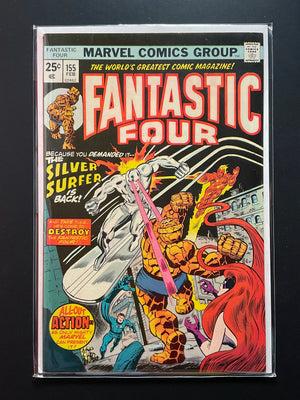 Fantastic Four 155 Marvel Comics Feb 1975 Silver Surfer Appearance