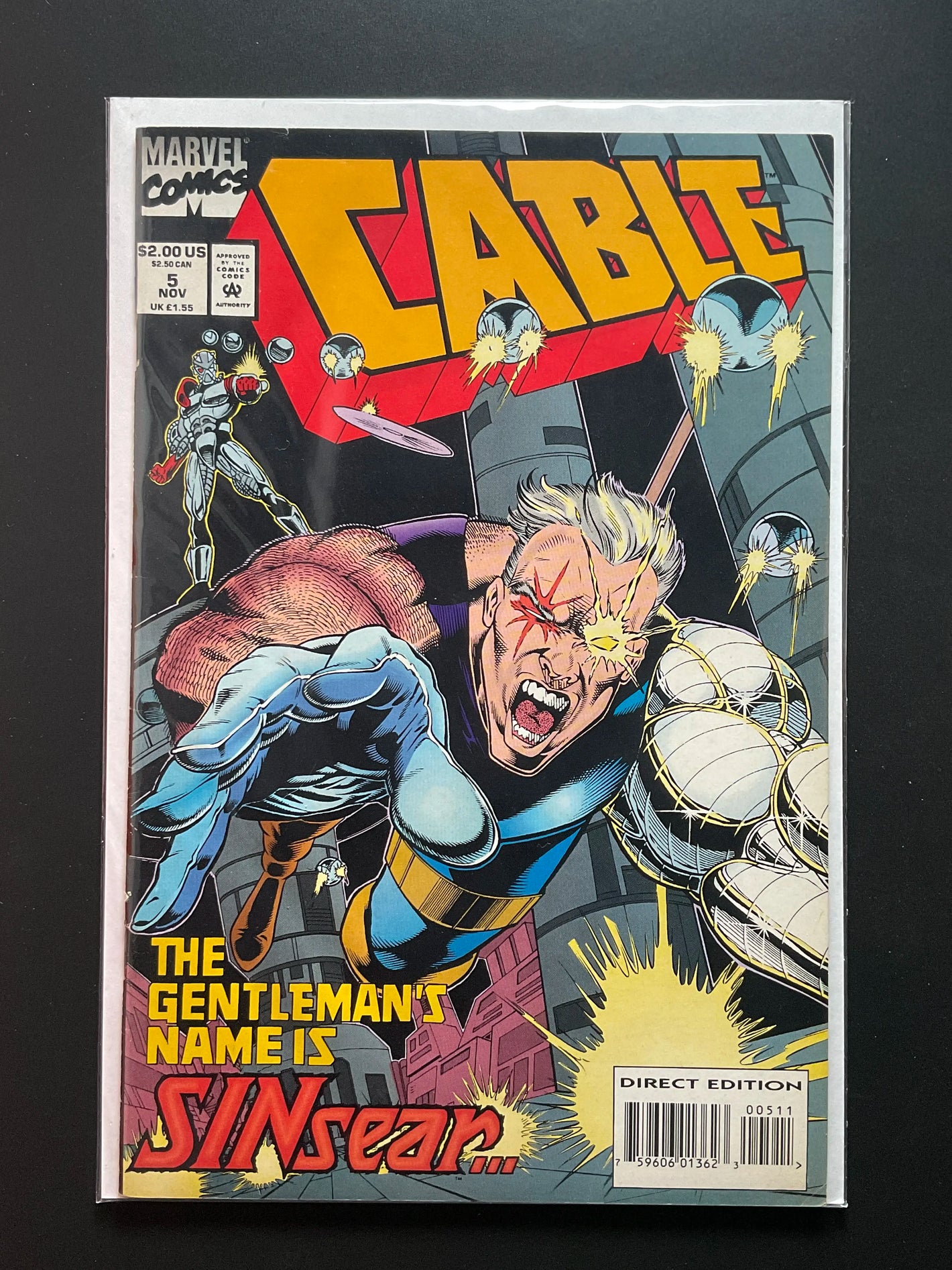 Cable 5 Marvel Comics Nov 1993 Sinsear Appearance