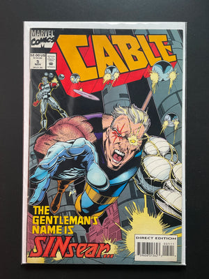 Cable 5 Marvel Comics Nov 1993 Sinsear Appearance
