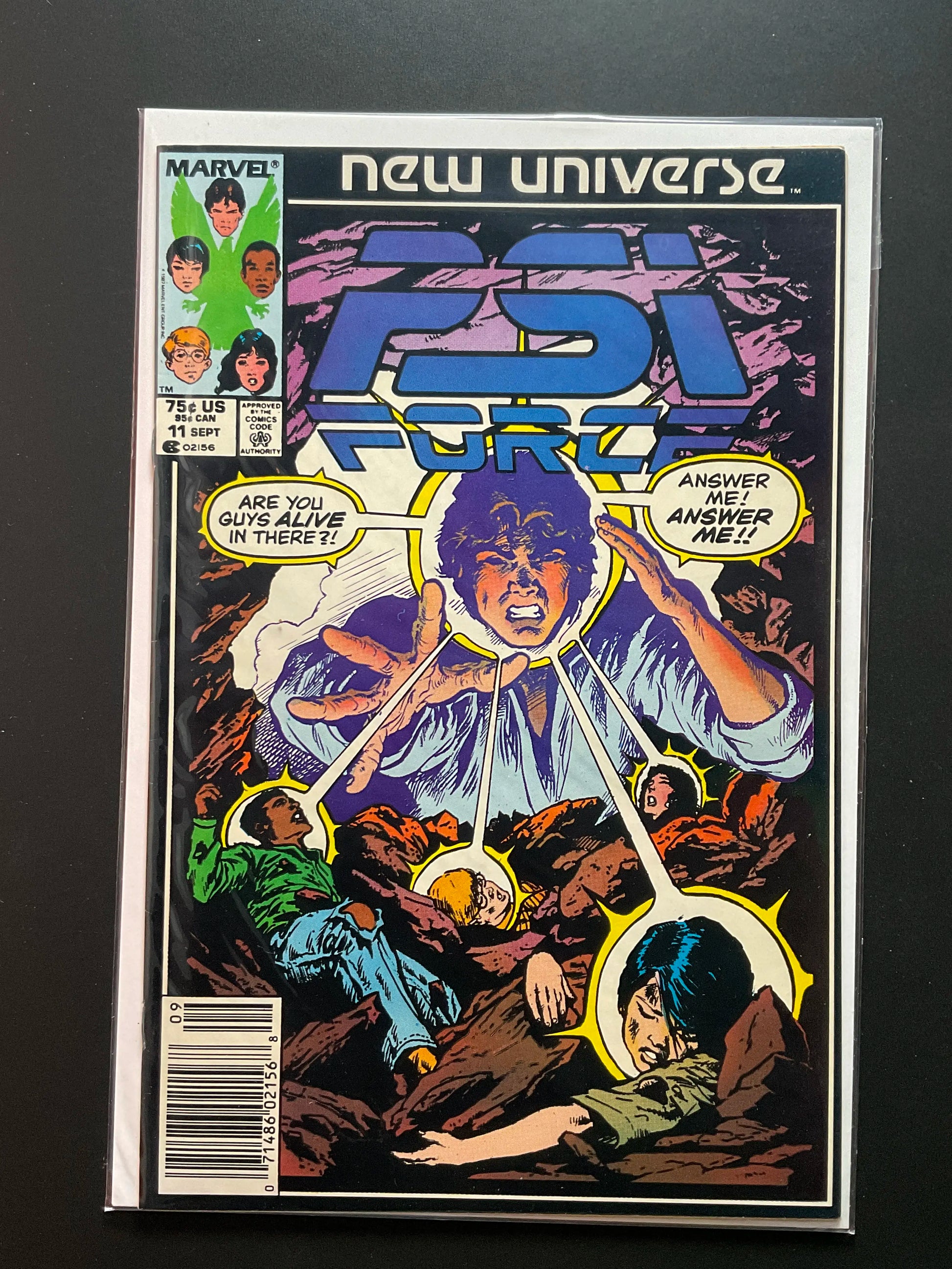 Psi-Force 11 Marvel New Universe Sept 1987
