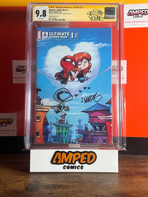 Ultimate Spider-Man #1 Skottie Young Variant CGC 9.8 SS Signed and Remarq 2024