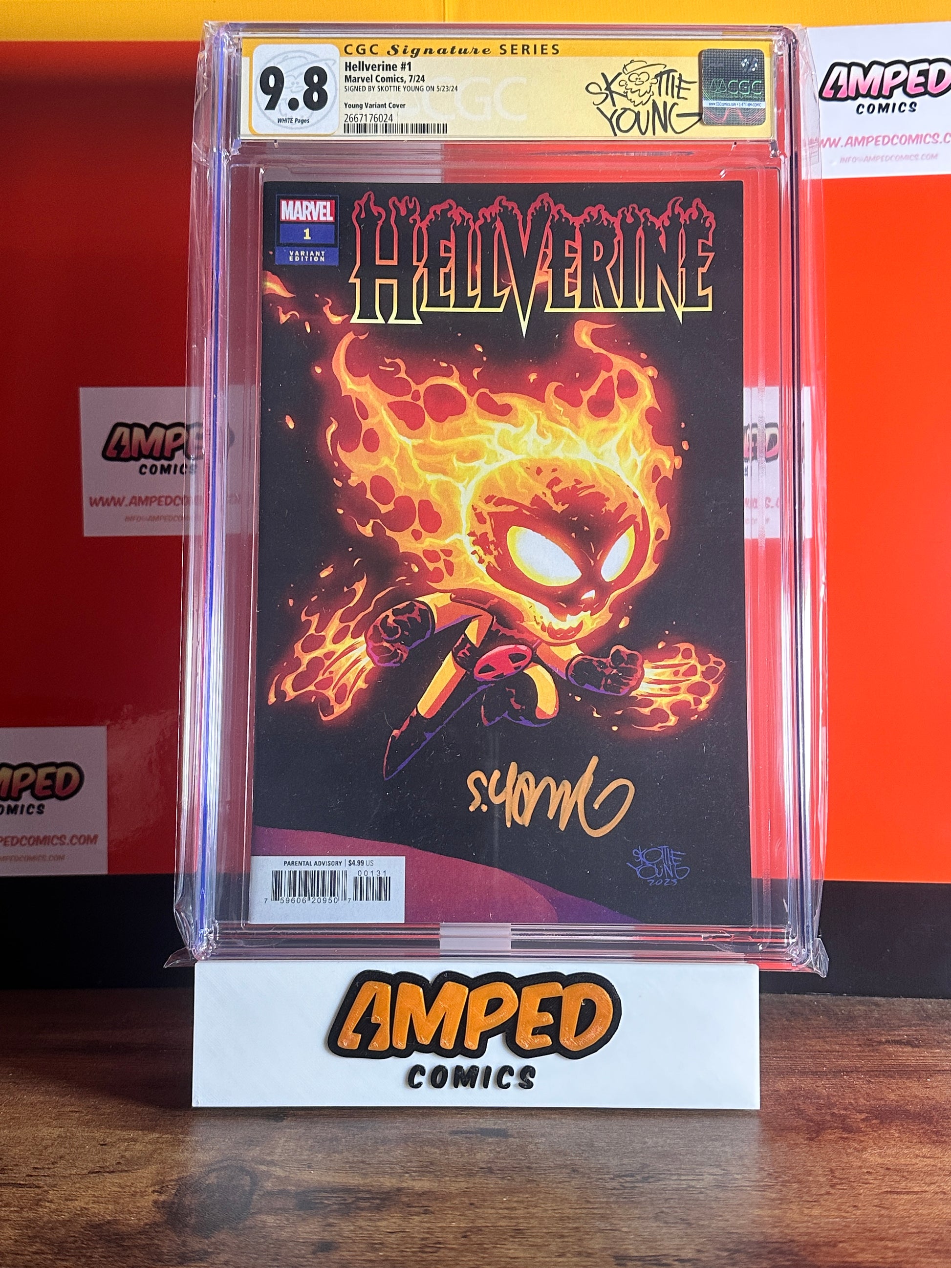 HELLVERINE #1 CGC SS 9.8 VARIANT COVER SIGNED BY SKOTTIE YOUNG MARVEL COMICS