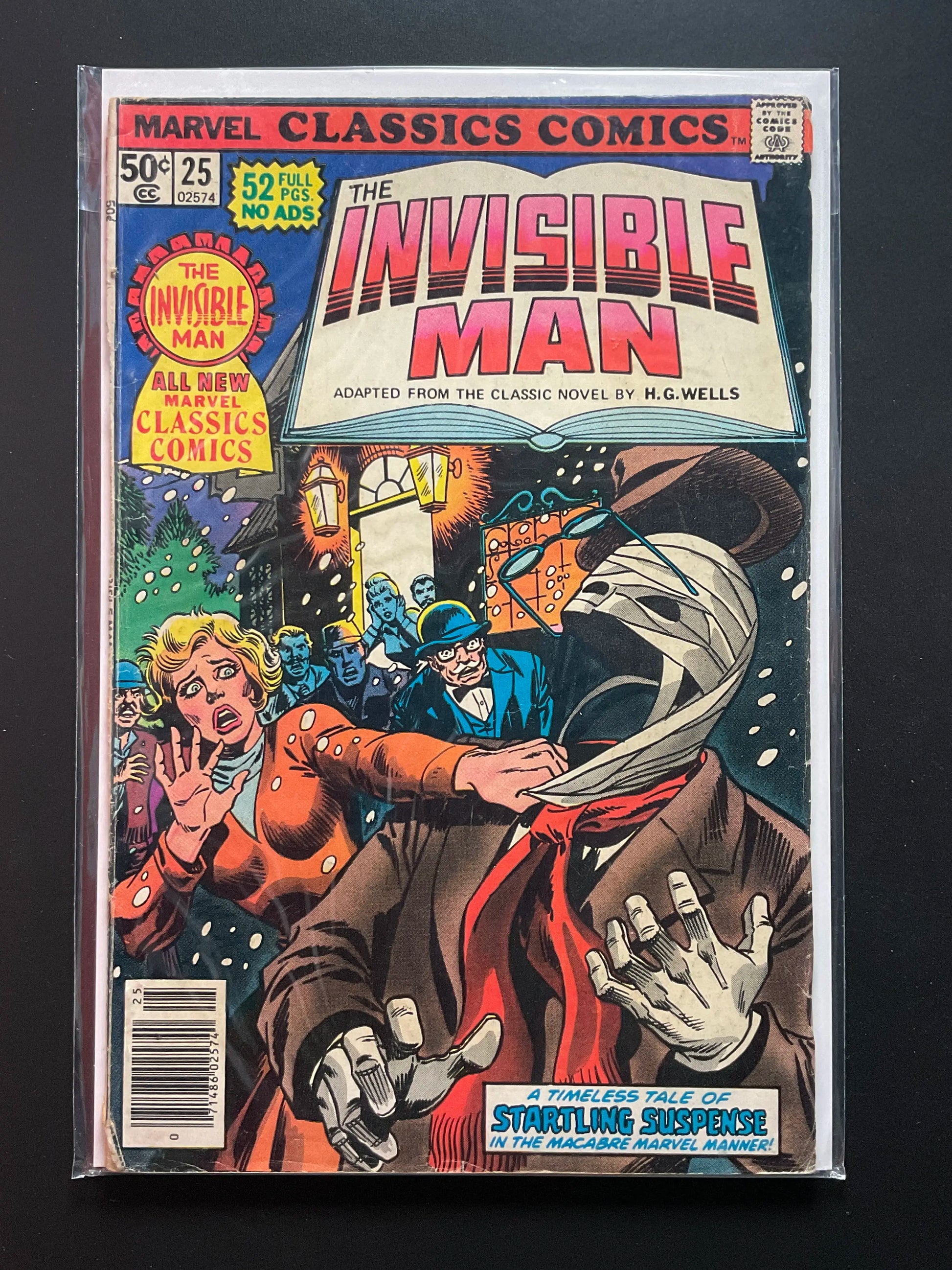 Marvel Classics Comics 25 The Invisible Man 1977 H.G. Wells Adaptation