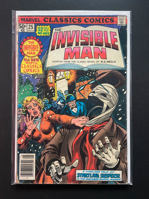 Marvel Classics Comics 25 The Invisible Man 1977 H.G. Wells Adaptation