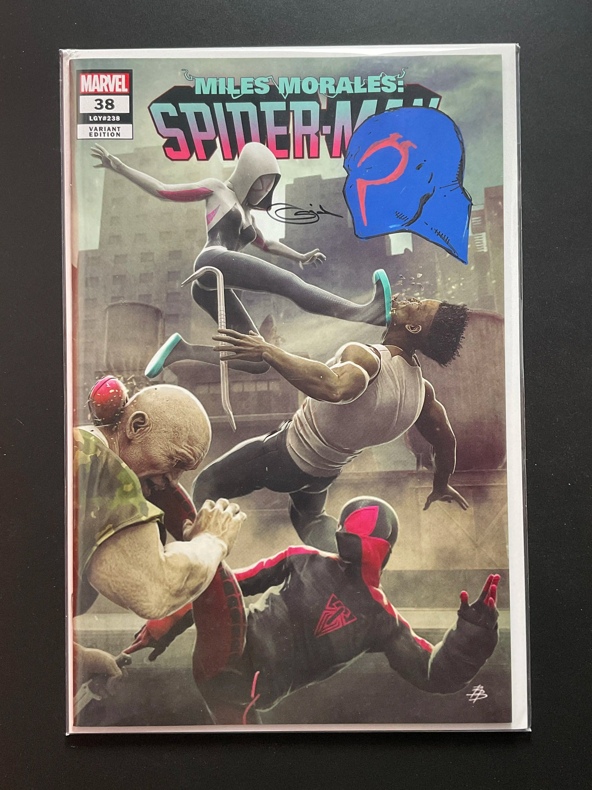 Miles Morales Spider-Man 38 Variant Edition SIGNED AND SKETCH SAJAD SHAH W/COA