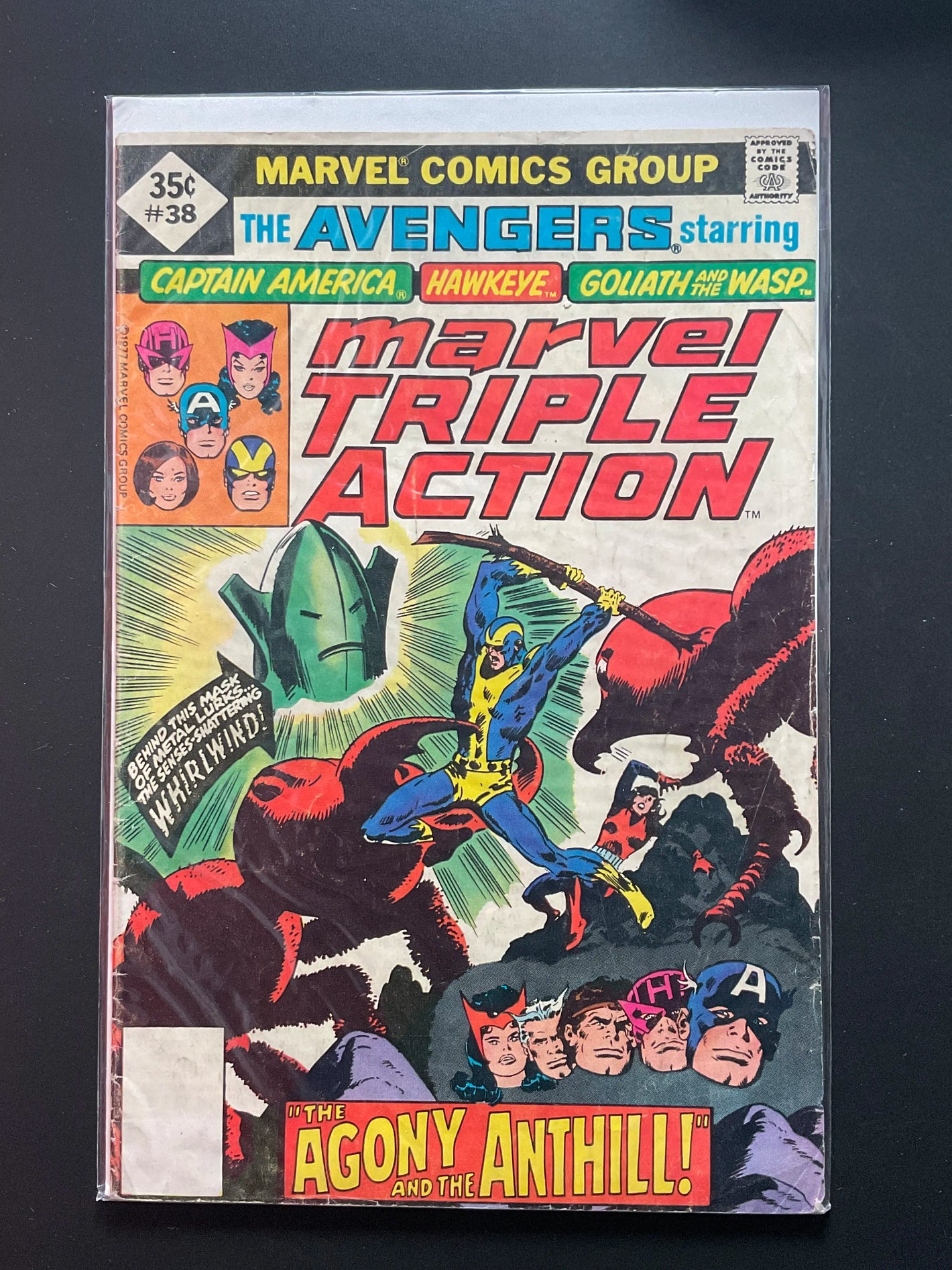 Marvel Triple Action 38 Marvel Comics 1977 Avengers Hawkeye Wasp