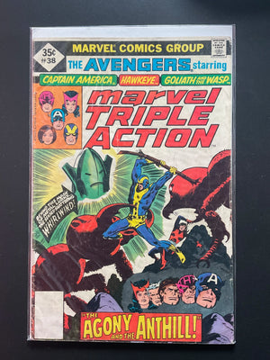 Marvel Triple Action 38 Marvel Comics 1977 Avengers Hawkeye Wasp