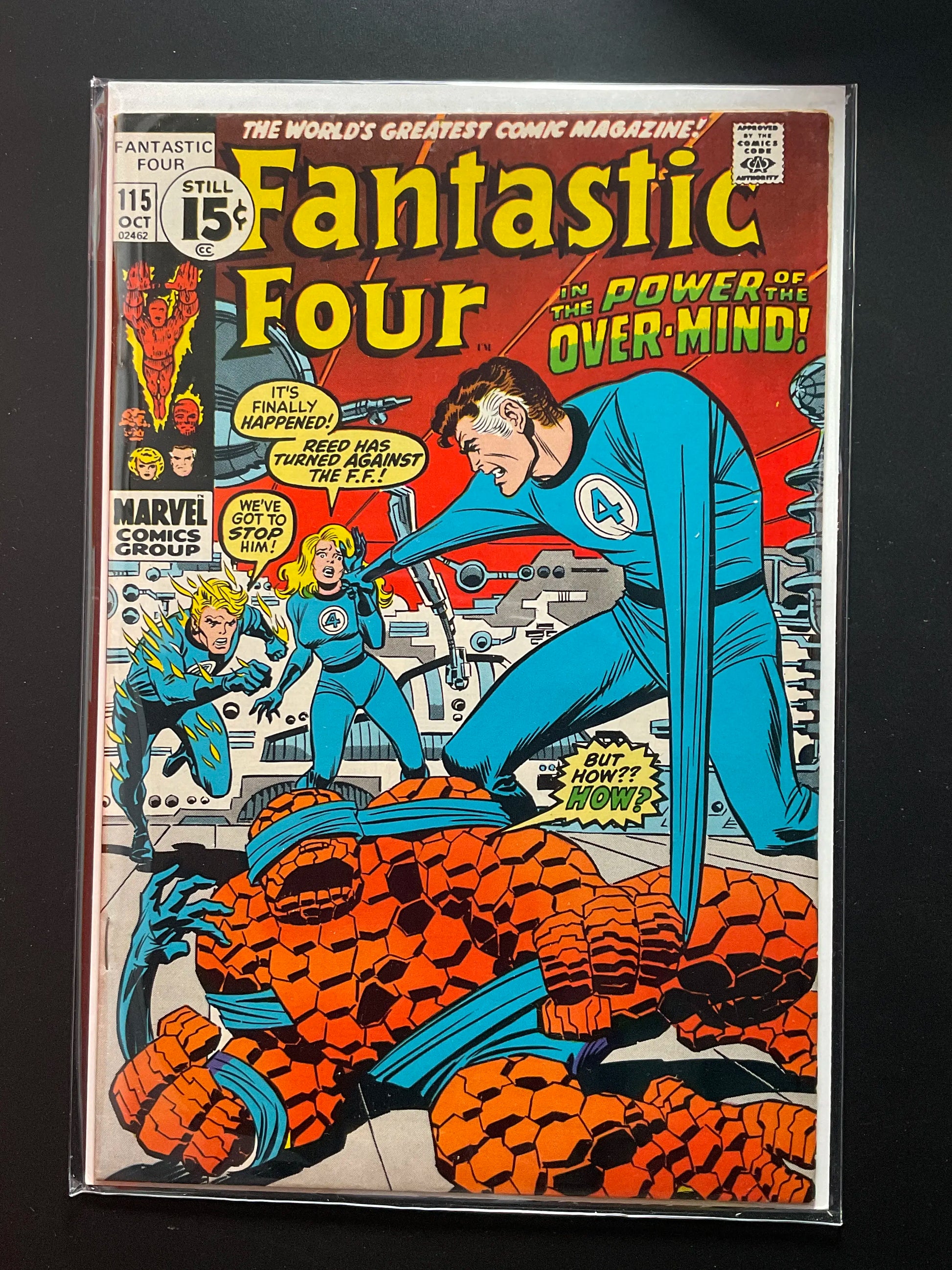 Fantastic Four 115 Marvel Comics Oct 1971 Over-Mind Story