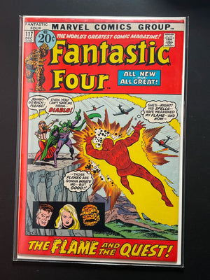 Fantastic Four 117 Marvel Comics Dec 1971 The Flame and the Quest