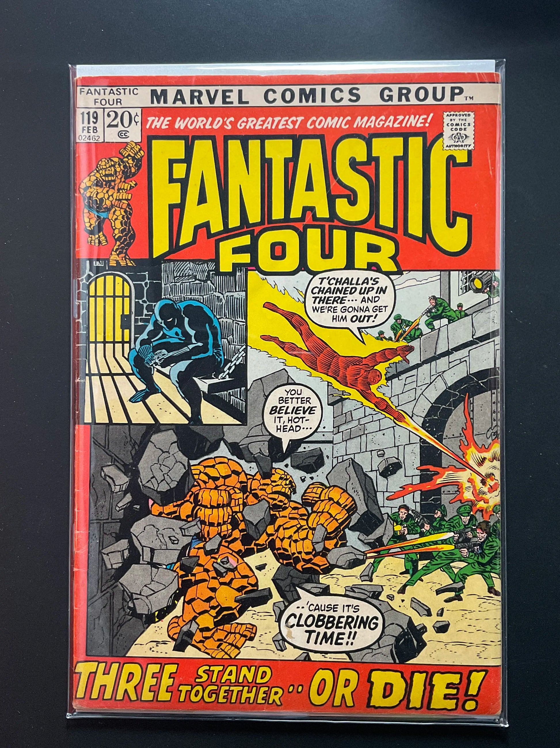 Fantastic Four 119 Marvel Comics Feb 1972 Black Panther Appearance