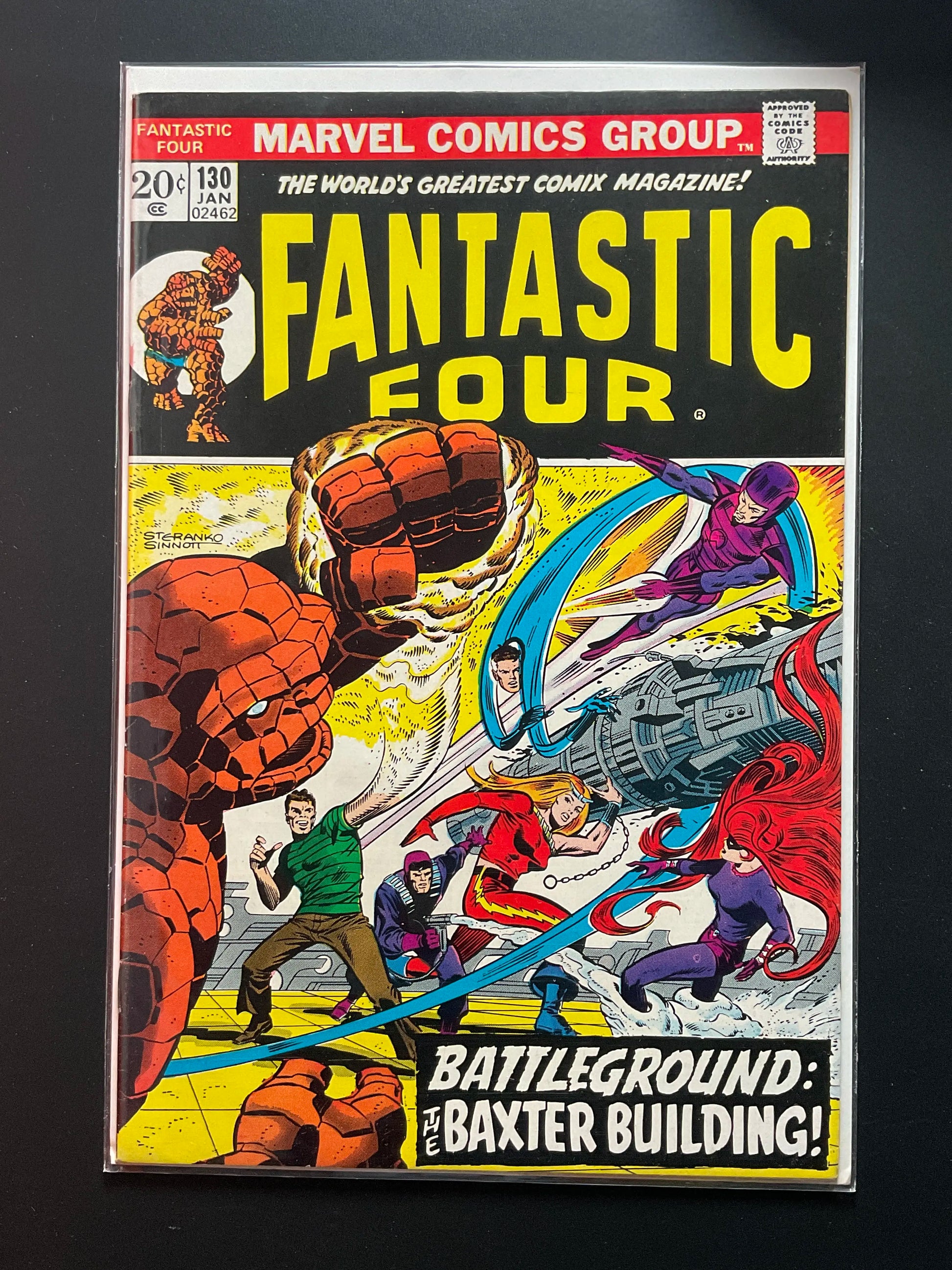 Fantastic Four 130 Marvel Comics 1973 Battleground The Baxter Building
