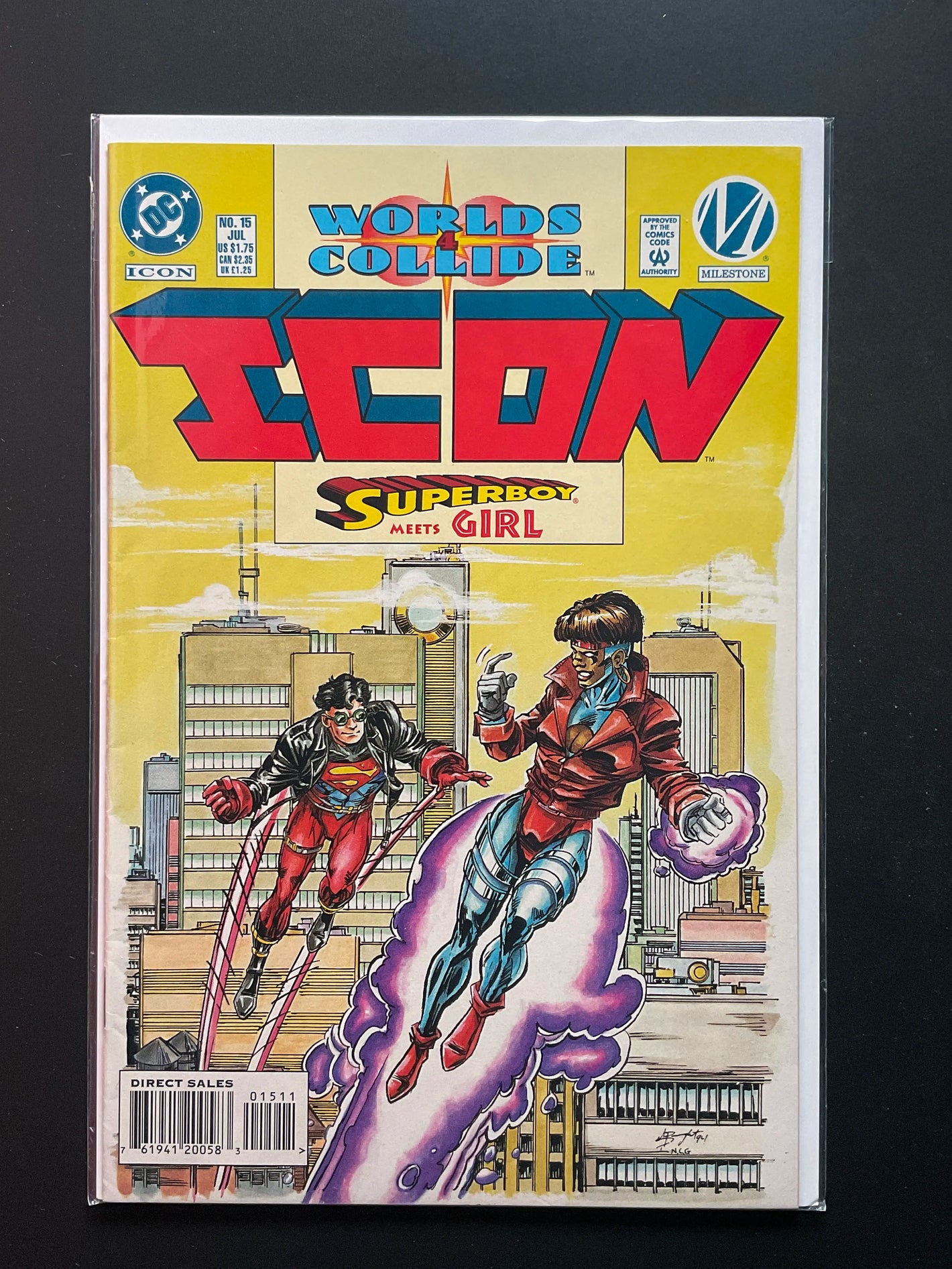 Icon 15 Worlds Collide Superboy Meets Girl DC Milestone 1994