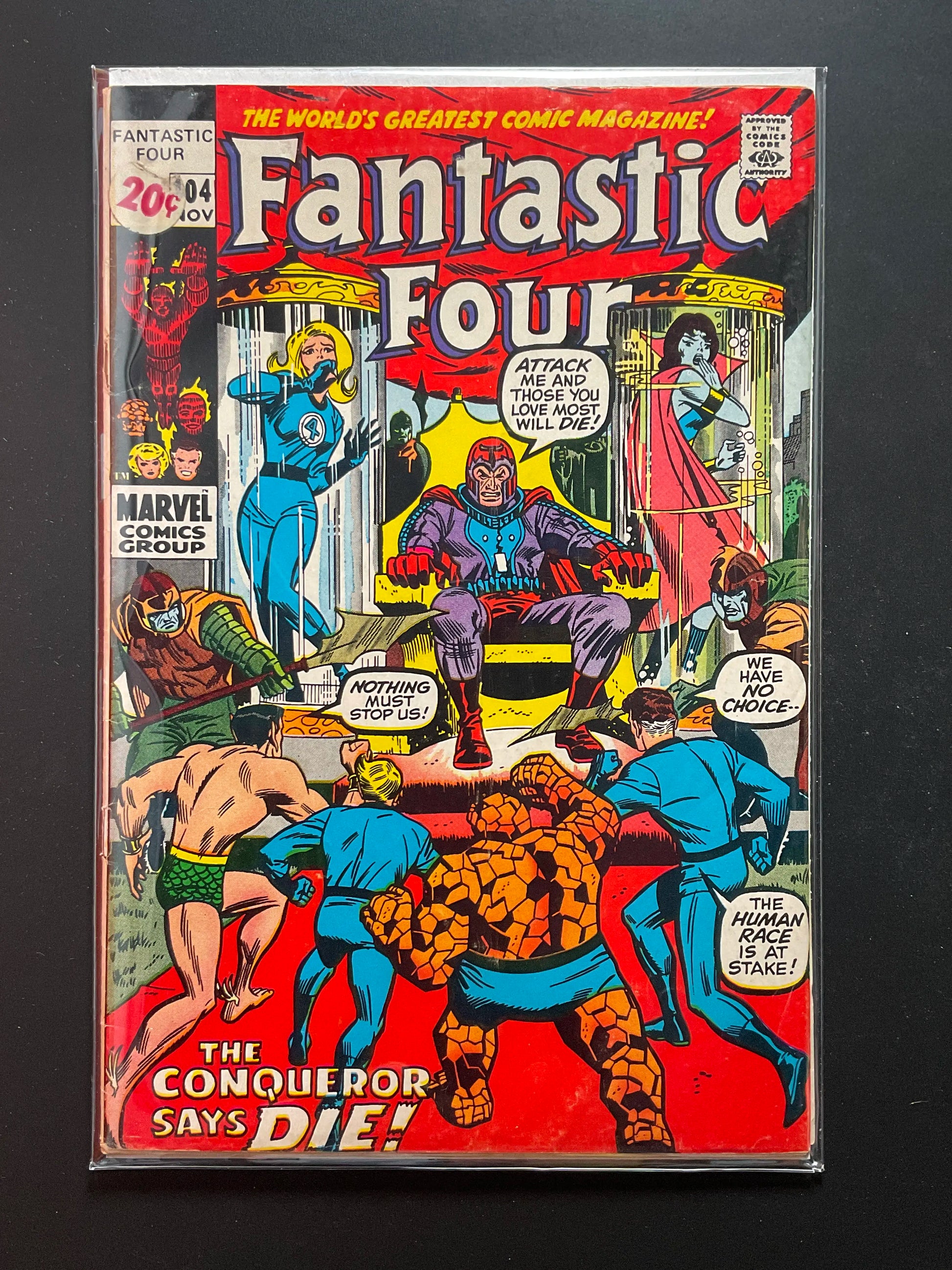 Fantastic Four 104 Marvel Comics Nov 1970 Magneto Appearance LOW GD