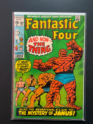 Fantastic Four 107 Marvel Comics Feb 1971 The Thing Appearance