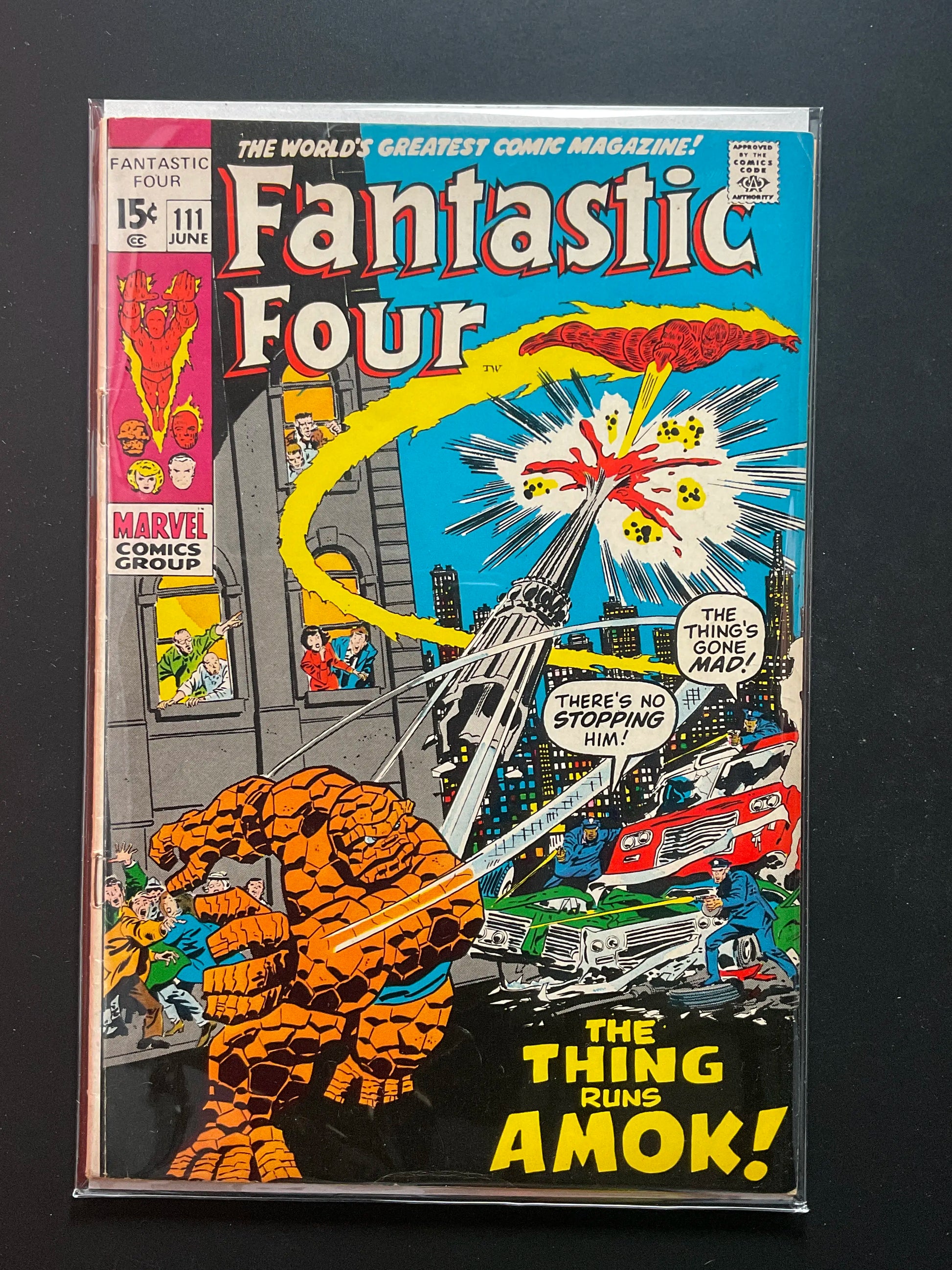 Fantastic Four 111 Marvel Comics June 1971 The Thing Runs Amok - A