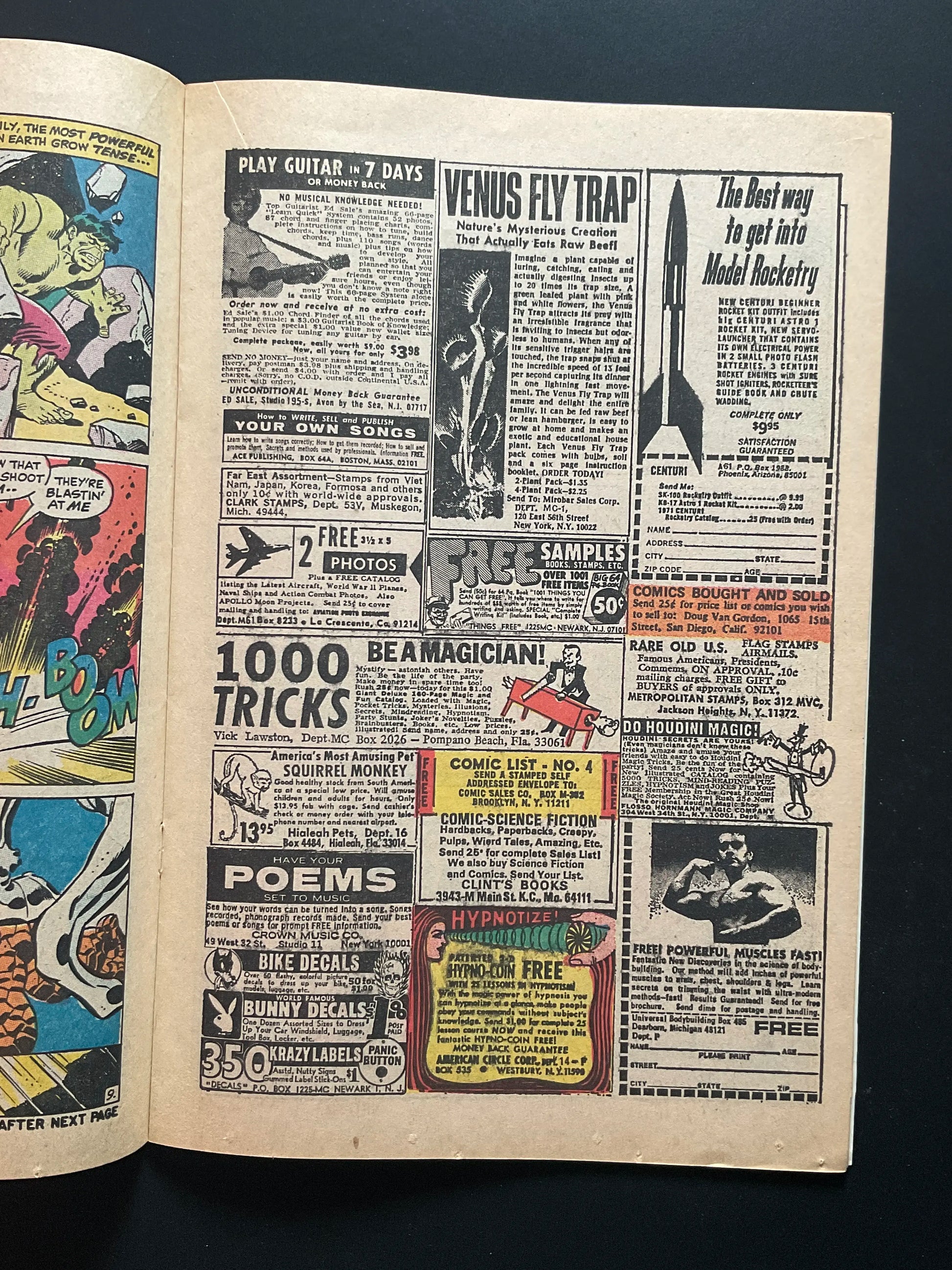 Fantastic Four 112 Hulk vs Thing Marvel Comics July 1971