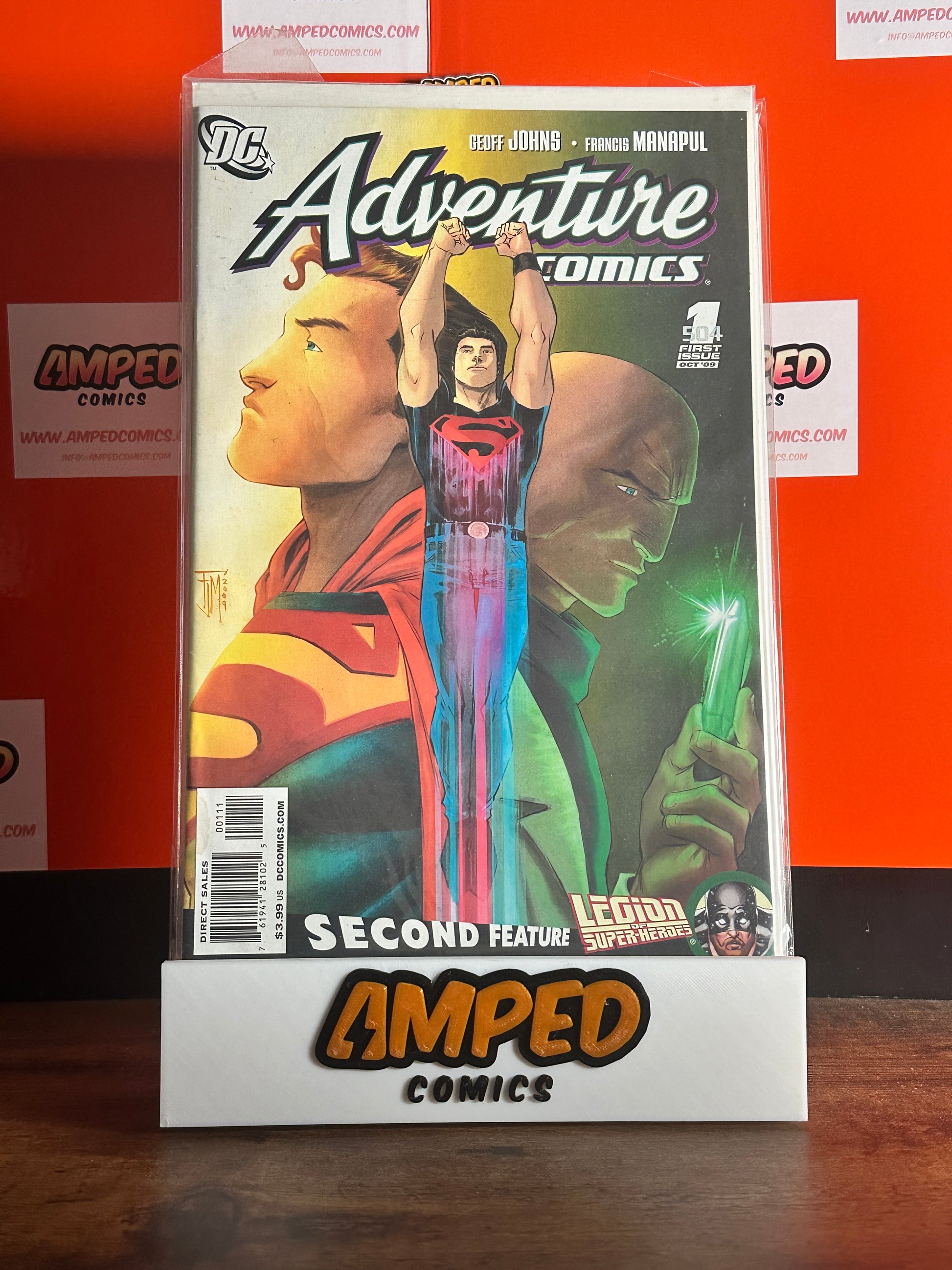 Adventure Comics 1 DC Comics 2009 Superboy SMALL STAIN BOTTOM LEFT