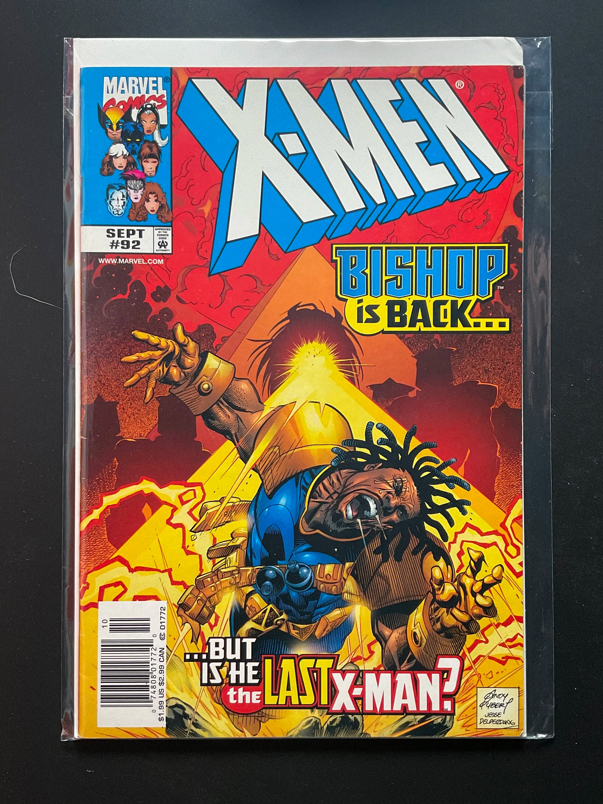 X-Men 92 Marvel Comics September 1999 Bishop is Back
