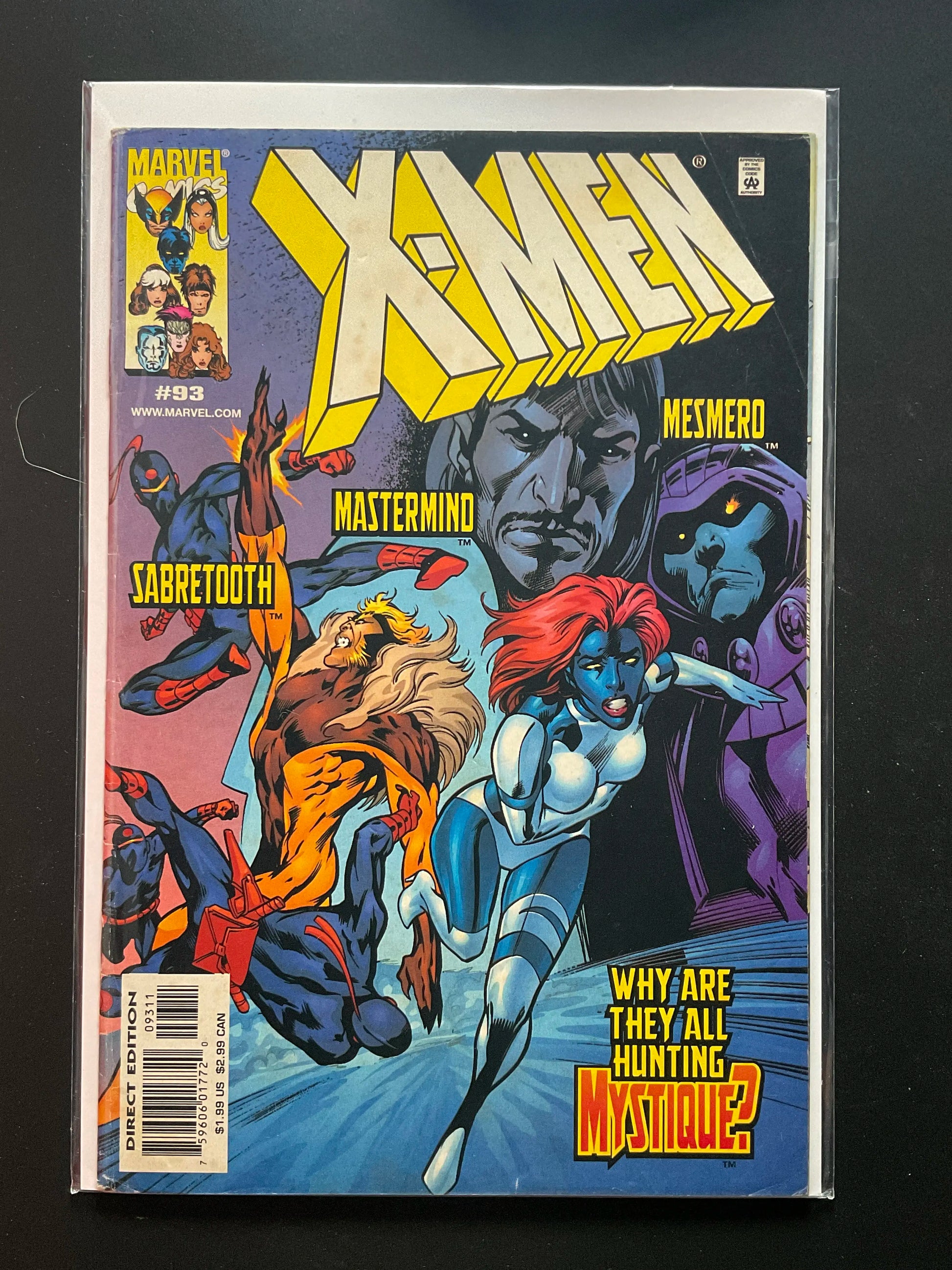 X-Men 93 Marvel Comics Mystique Sabretooth Mastermind Mesmero