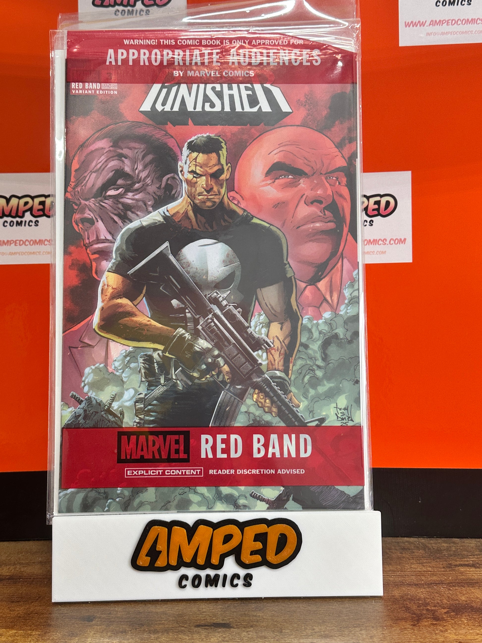 Punisher Red Band #3 Tony Daniel 1:25 Ratio Variant Cover Marvel Polybagged