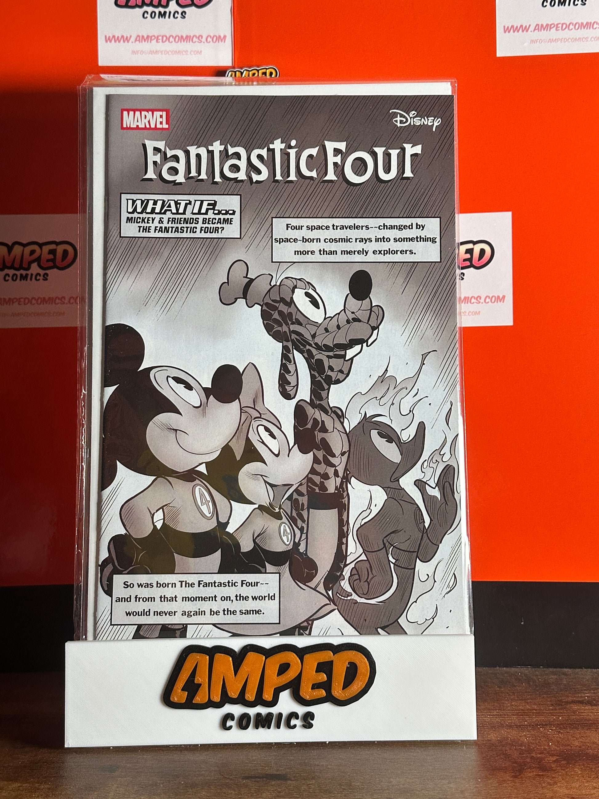 FANTASTIC FOUR #6 IVAN BIGARELLA BLACK AND WHITE DISNEY WHAT IF?