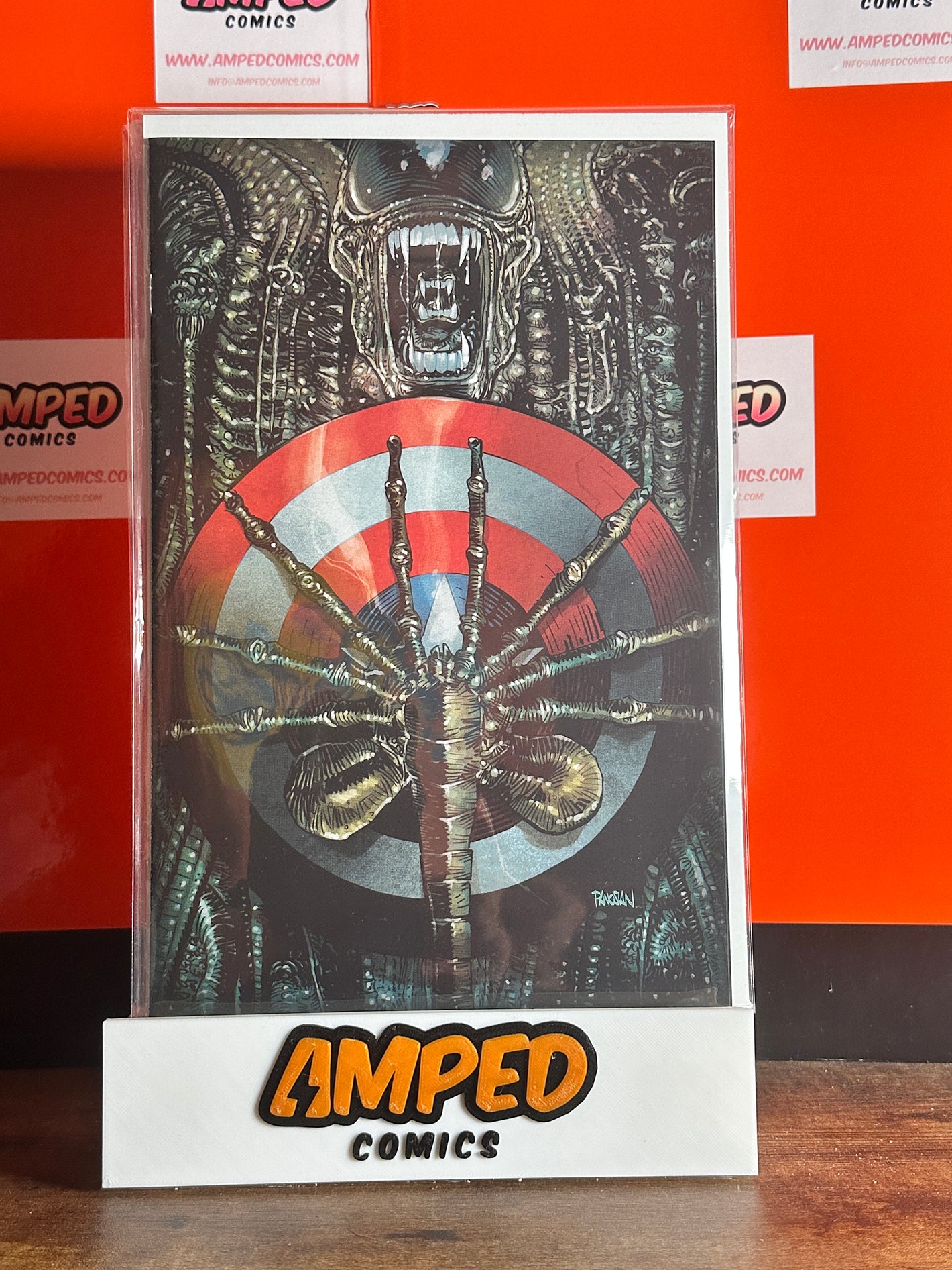 Alien vs Captain America 1 Panosian 2nd Print Virgin 1:25 