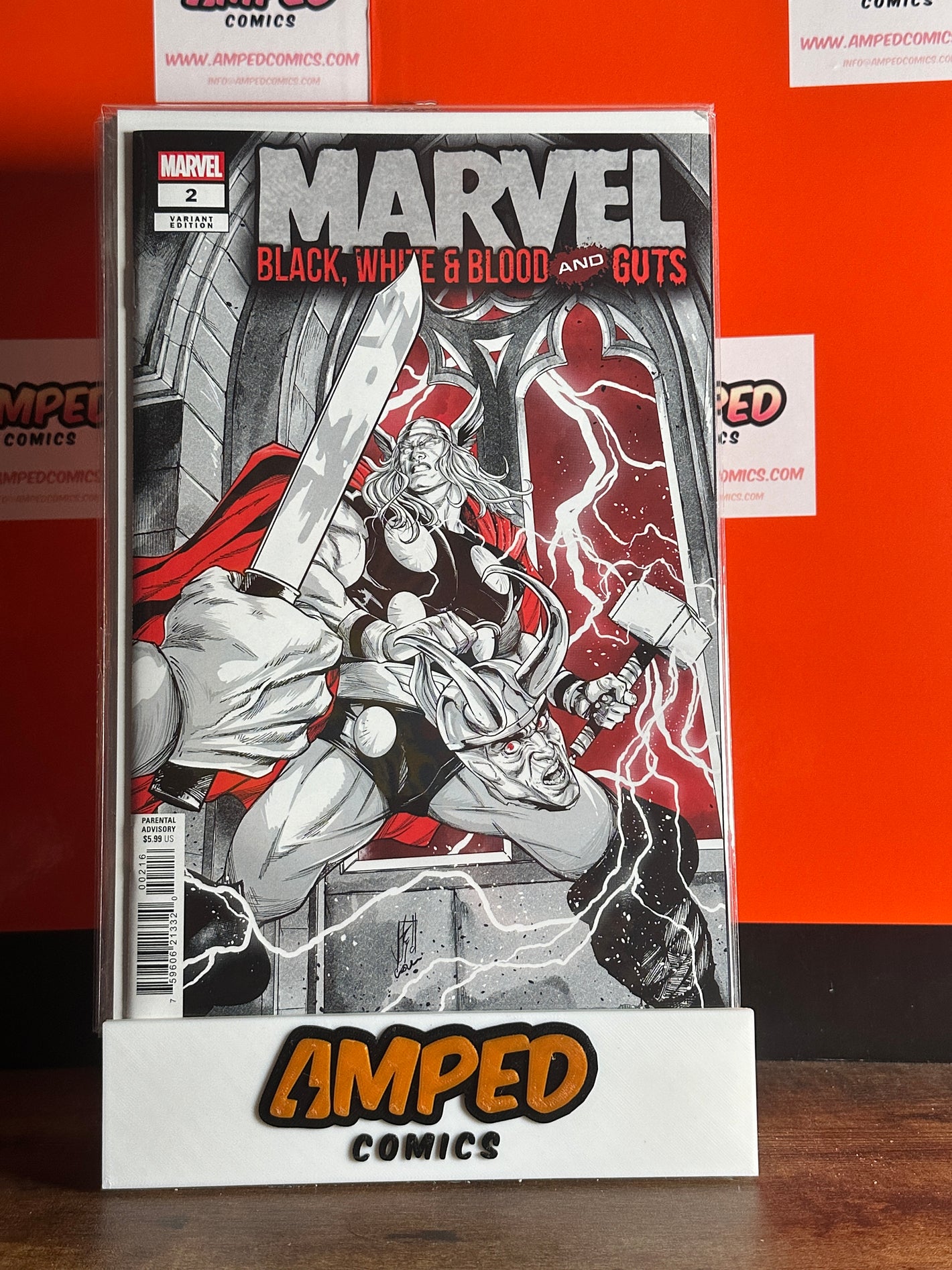 Marvel Black White & Blood And Guts #2 1:25 Caselli Variant Marvel Comics