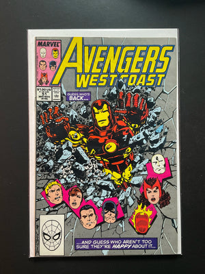 Avengers West Coast 51 Marvel Comics Nov 1989 Iron Man Returns