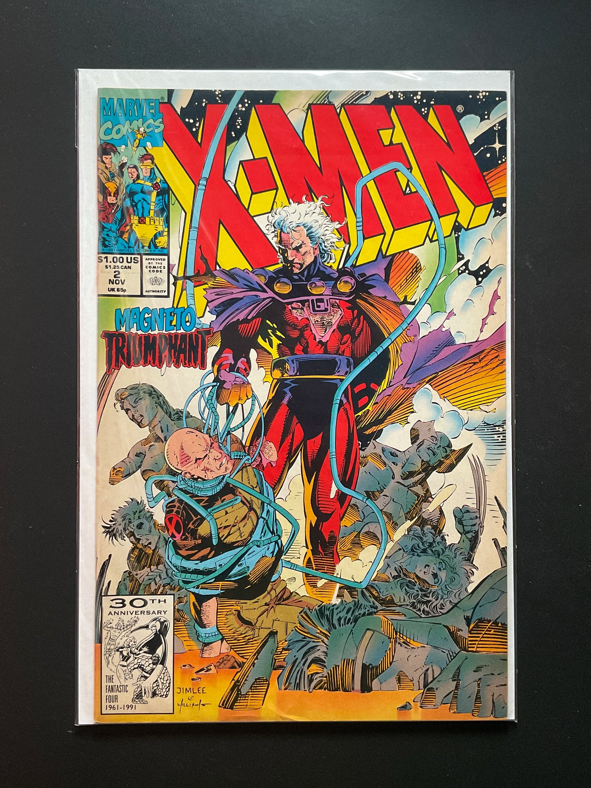 X-Men 2 Marvel Comics Nov 1991 Magneto Triumphant Jim Lee Cover