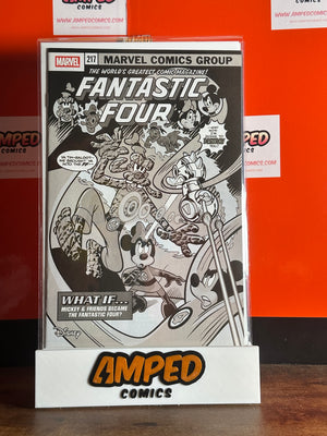 Fantastic Four #5 1:100 Palazzi Black And White Disney What If? Homage Variant