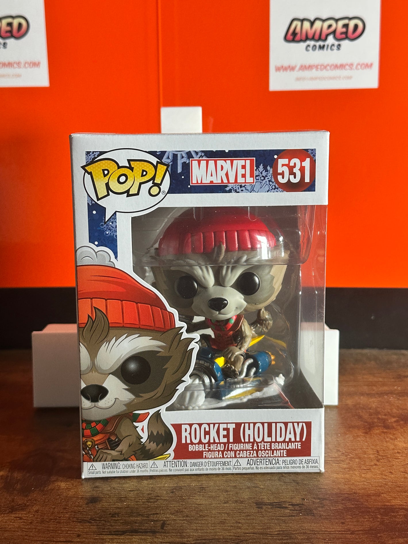 Funko Pop! Marvel Rocket (Holiday) Bobble-Head #531