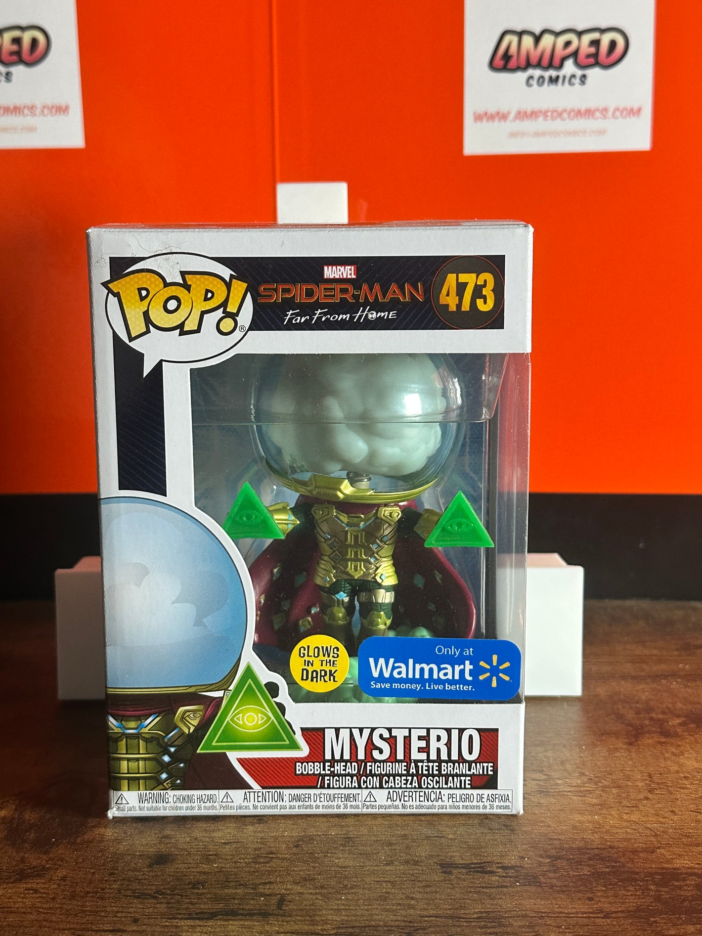 Funko Pop! Marvel Spider-Man Far From Home Mysterio #473 GITD Walmart