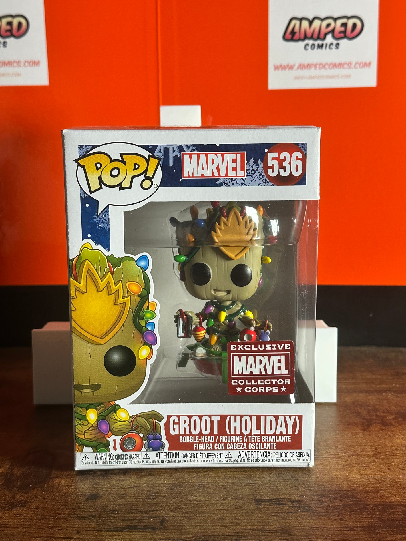 Funko Pop! Marvel Groot (Holiday) #536 Bobble-Head Marvel Collector Corps