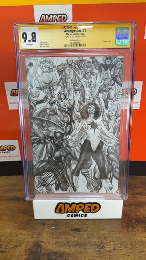 Avengers Inc. 1 CGC 9.8 Ross Sketch Cover Marvel Comics 11/23
