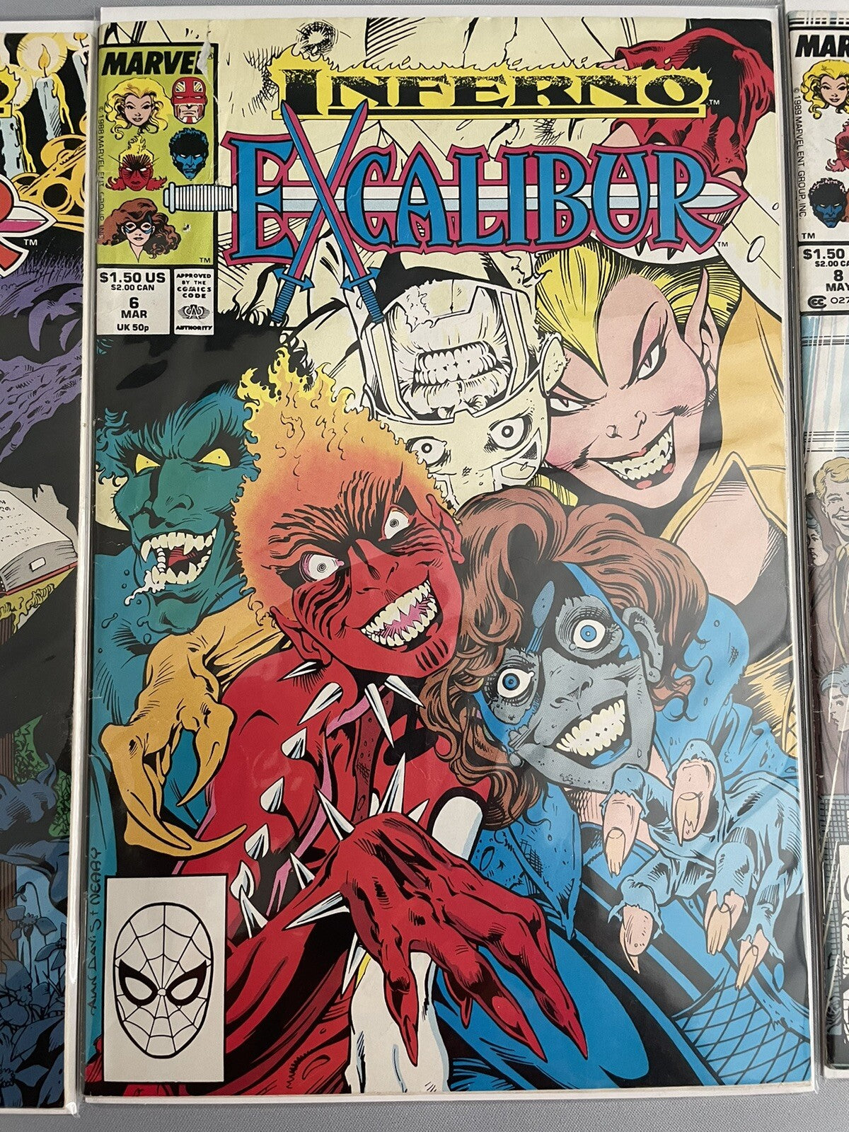 Excalibur 5 Comics. Issues 6-9. Very Good Condition.