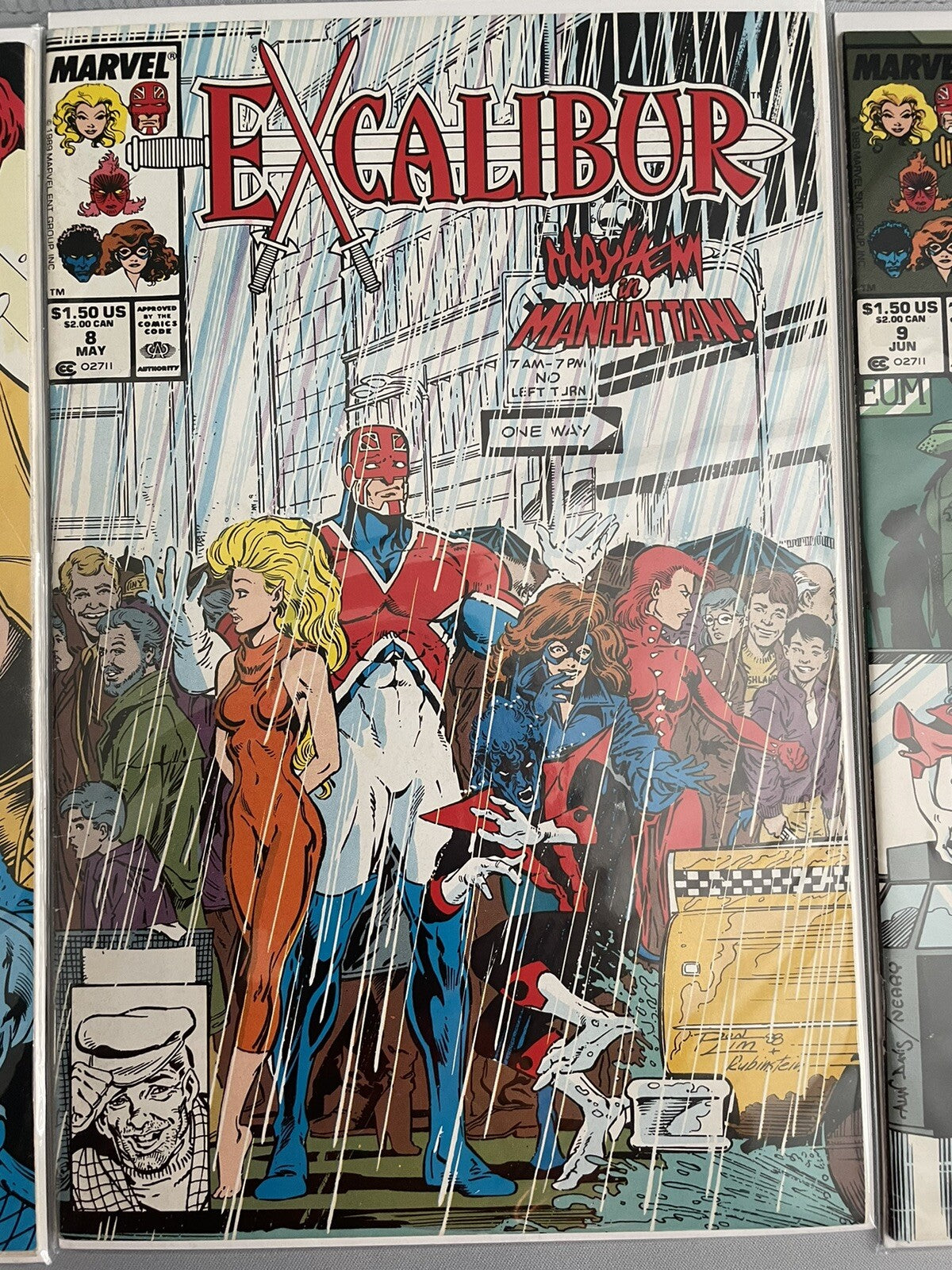 Excalibur 5 Comics. Issues 6-9. Very Good Condition.