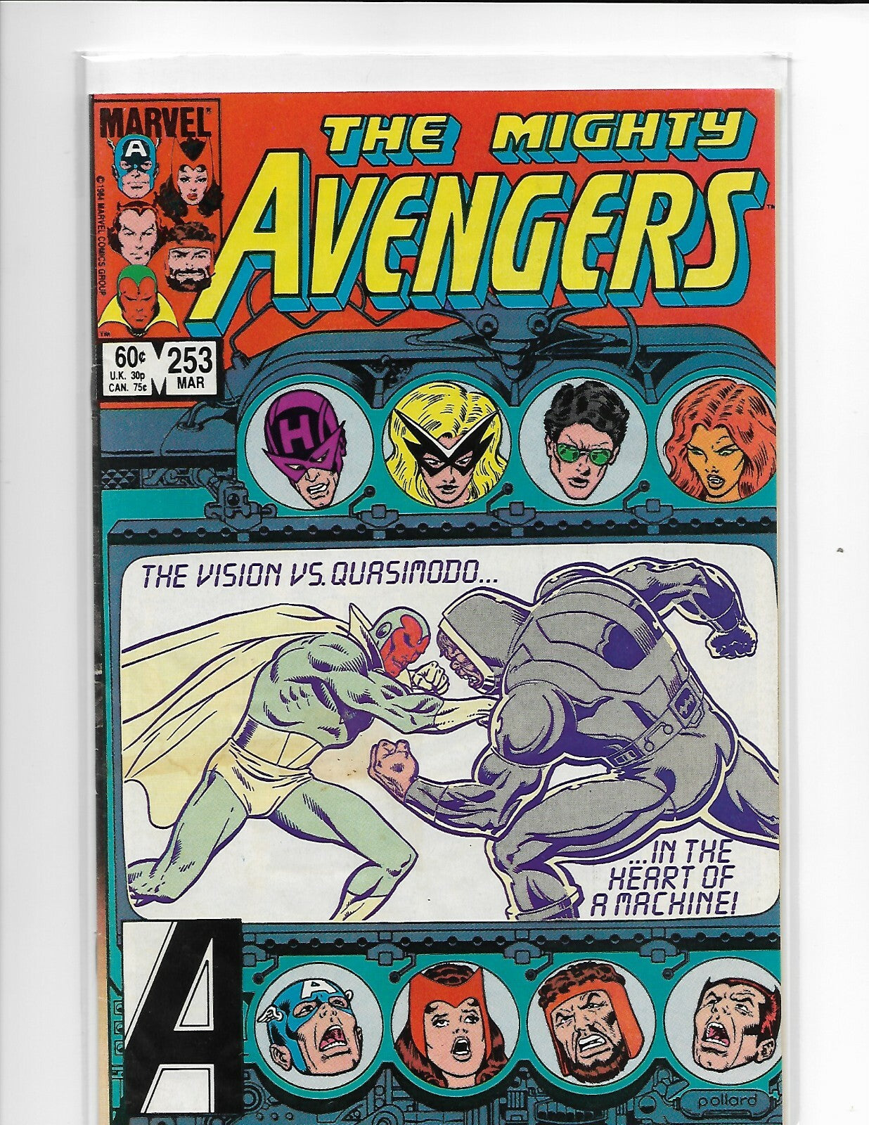 The Mighty Avengers # 253 THE VISION VS QUASIMODO (1985) MARVEL COMICS