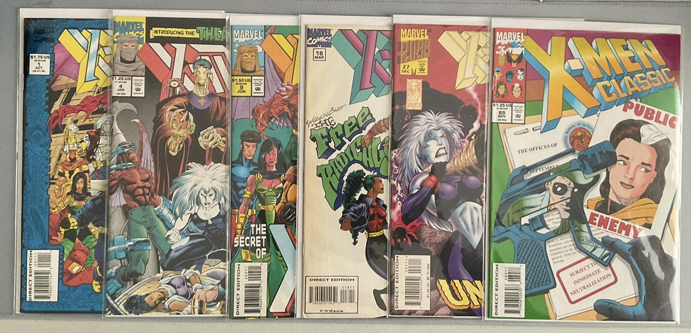 Marvel Comics X-Men #1, #4, #9, #18, #27, #89 - VF