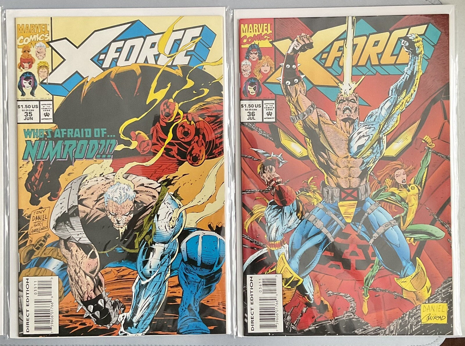 Marvel Comics X-FORCE #33, #34, #35, #36, #102, #103, #105, #104, #202 - VF