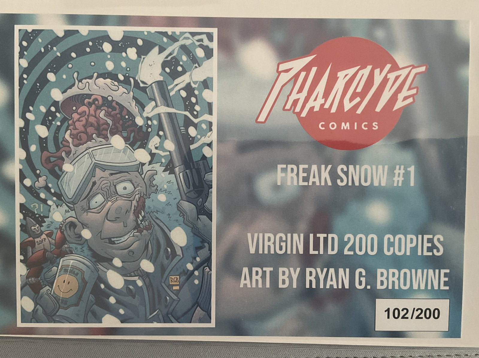 Behemoth Comics FREAK SNOW #1 RYAN G. BROWN VIRGIN VARIANT - 83 OUT OF 200 - NM