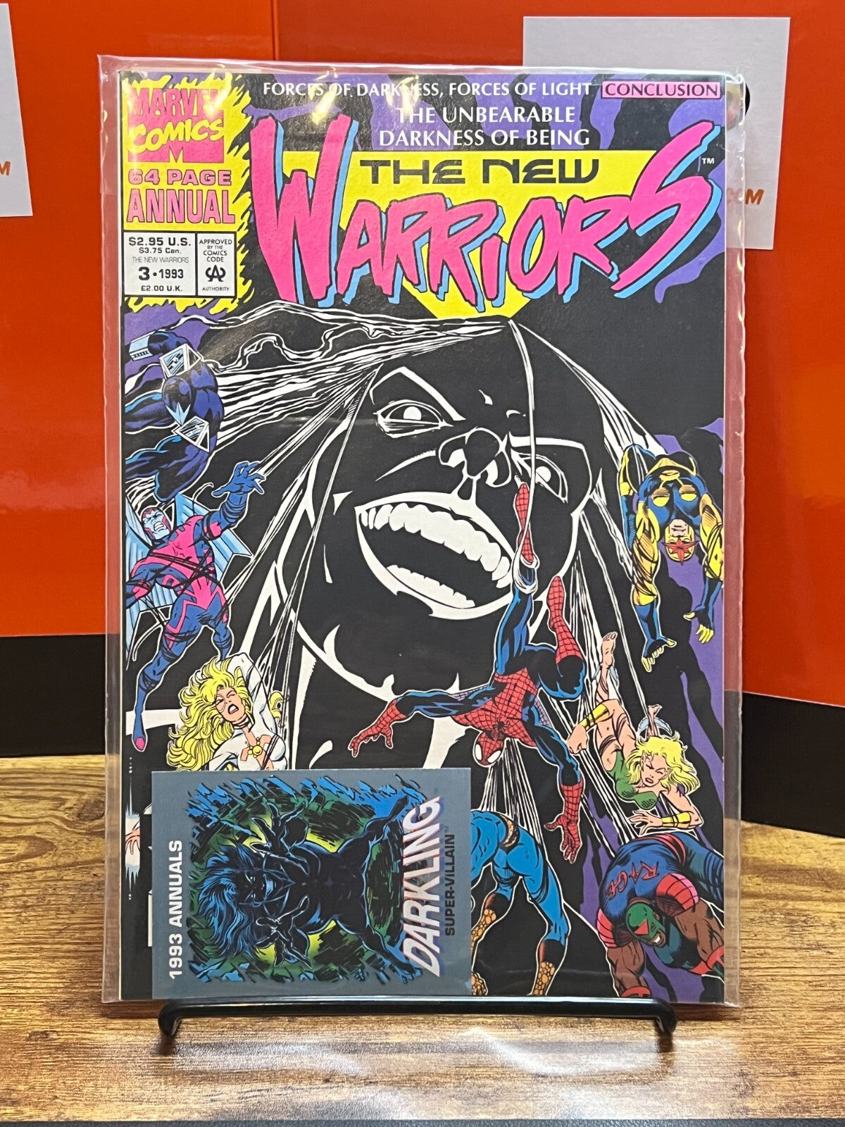 The New Warriors - 5 Issue Comic Lot - #20 29 32 37 & Annual #3 with CARD