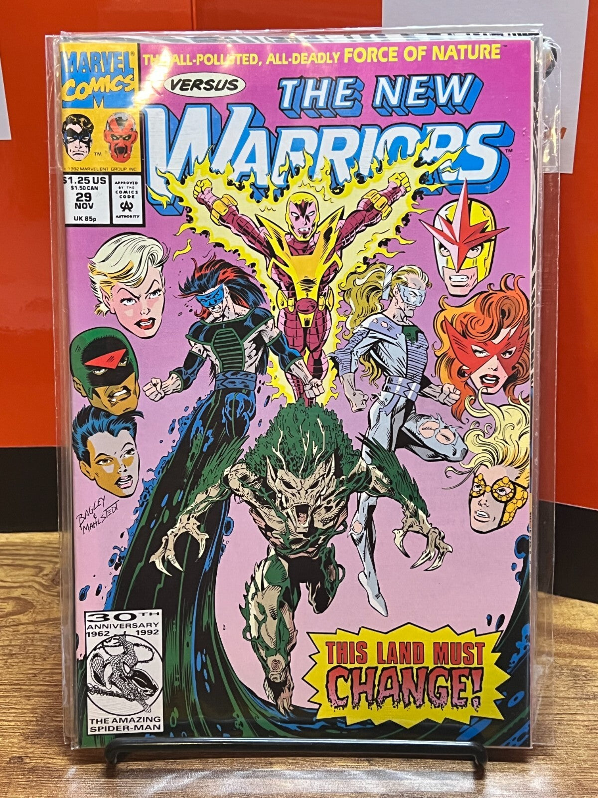 The New Warriors - 5 Issue Comic Lot - #20 29 32 37 & Annual #3 with CARD