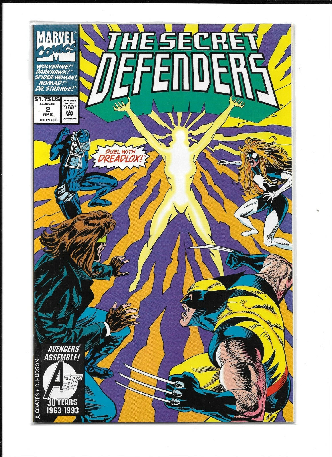 THE SECRET DEFENDERS # 2 VF+ 1993 MODERN