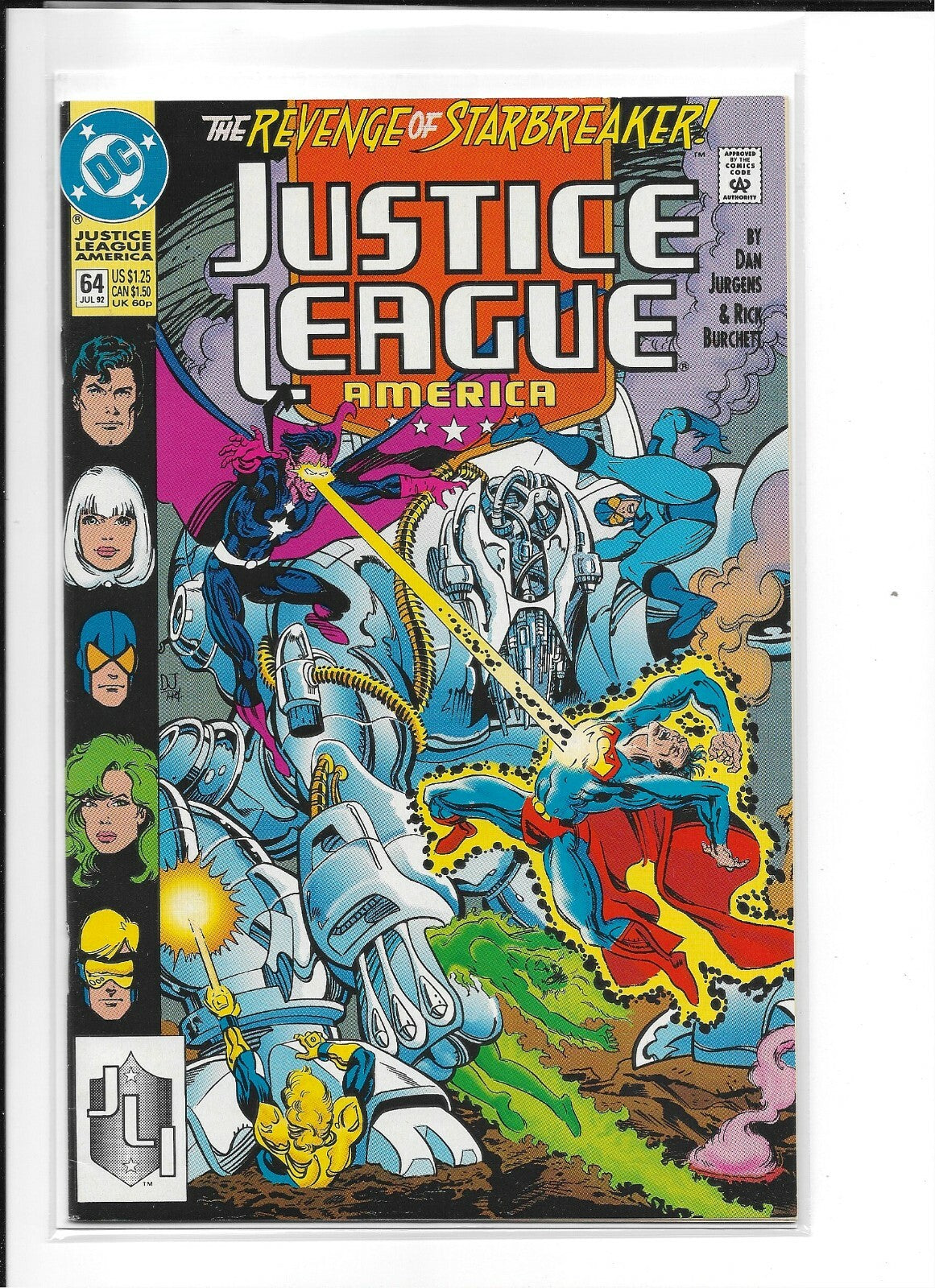 Justice League America #64 1992 VF+/NM CONDITION 